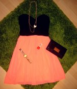 dress-tally-weijl-mohito-watch-necklace-gold-black-orange-bag-black-mohito.jpg